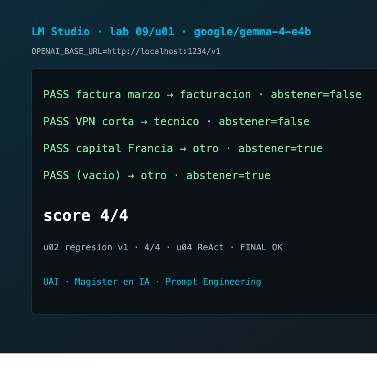 Resultado del lab 09/u01 contra LM Studio